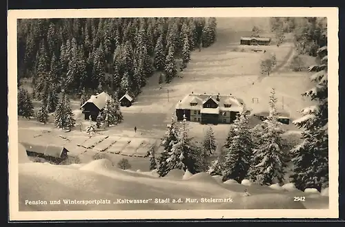 AK Stadl /Mur, Pension Kaltwasser im Winter