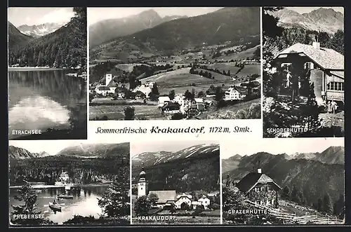 AK Krakaudorf, Schoberhütte, Grazerhütte, Ortspartie, Gesamtansicht