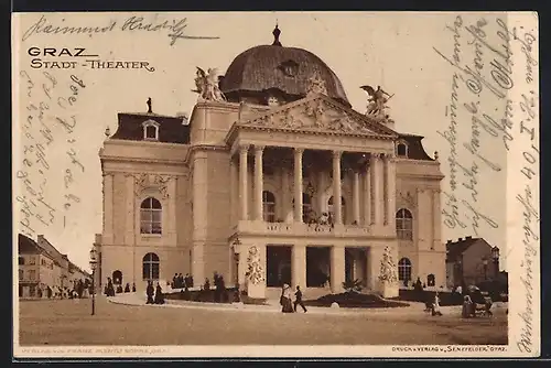 AK Graz, Strasse am Stadttheater