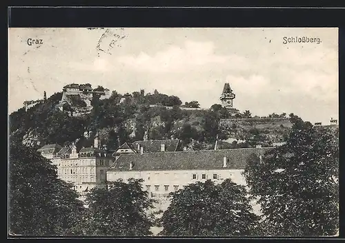 AK Graz, Blick zum Schlossberg