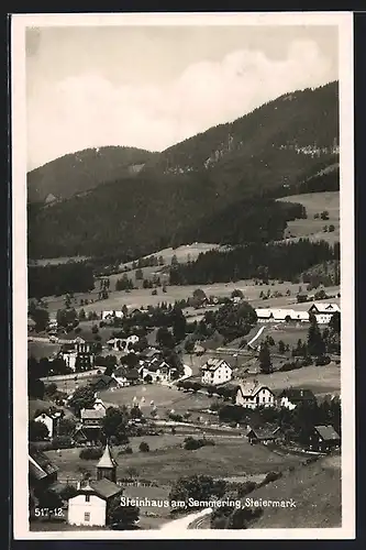 AK Steinhaus am Semmering, Ortsansicht aus der Vogelschau