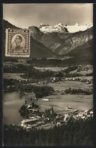 AK Altaussee, Ortsansicht mit Dachstein