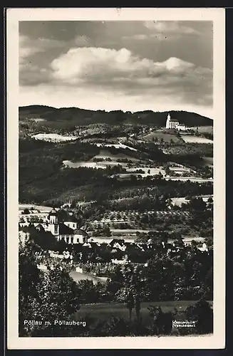 AK Pöllau, Ortsansicht mit Pöllauberg