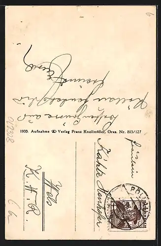 AK Pöllau, Ortsansicht mit Pöllauberg