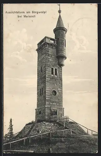 AK Mariazell, Aussichtsturm am Bürgeralpl