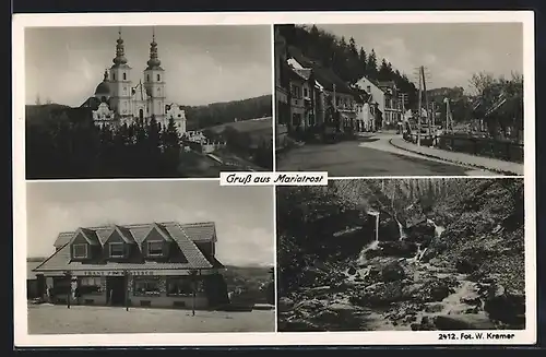 AK Mariatrost, Blick zur Wallfahrtskirche, Ortsansicht