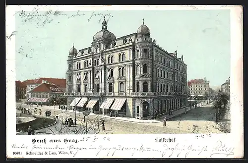 AK Graz, Blick zum Café Kaiserhof