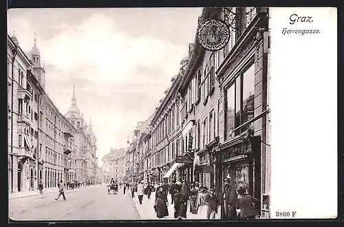 AK Graz, Blick in die Herrengasse