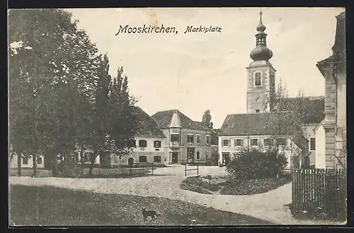 AK Mooskirchen, Blick über den Marktplatz