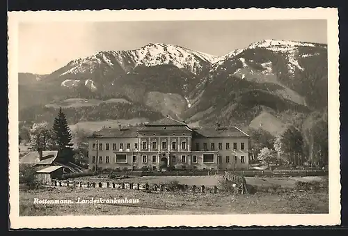 AK Rottenmann, Landeskrankenhaus mit Bergpanorama