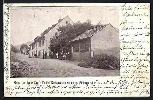 AK Steinhaus, Gasthaus Ignaz Eggl`s Posthof-Restauration Steinhaus