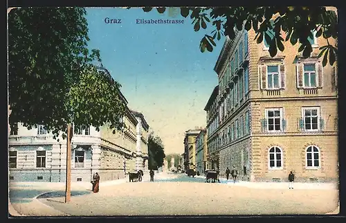 AK Graz, Einsicht in die Elisabethstrasse