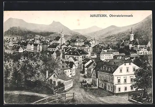 AK Mautern, Ortsansicht aus der Vogelschau