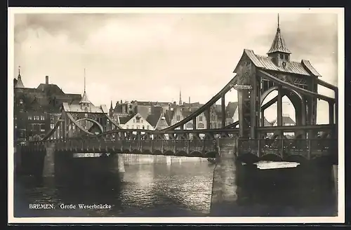 AK Bremen, Grosse Weserbrücke