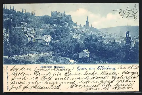 AK Marburg, Panorama der Stadt