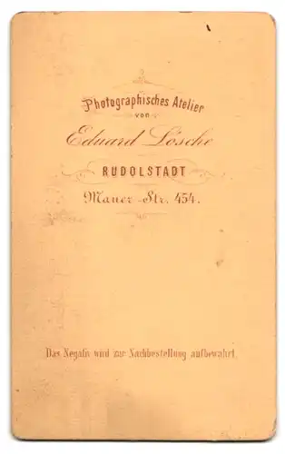 Fotografie Eduard Lösche, Rudolstadt, Portrait betagter Herr mit Fliege im Jackett