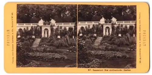 Stereo-Fotografie Gustav Liersch & Co., Berlin, Ansicht Potsdam, Sansoucci - Sizilianischer Garten