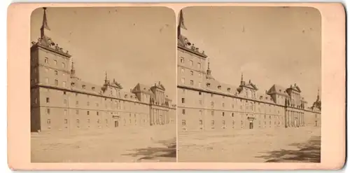 Stereo-Fotografie unbekannter Fotograf, Ansicht El Escorial, La Monastere