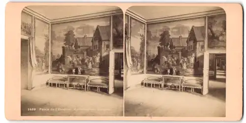 Stereo-Fotografie Fotograf unbekannt, Ansicht El Escorial, Antichambre Palais de l'Escurial