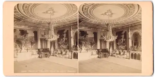 Stereo-Fotografie Fotograf unbekannt, Ansicht El Escorial, Salon du piano, Palais del'Escurial