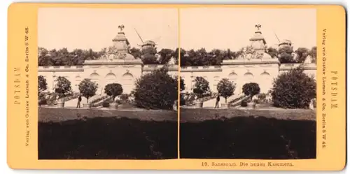 Stereo-Fotografie Gustav Liersch & Co., Berlin, Ansicht Potsdam, Sanssouci, Die neuen Kammern