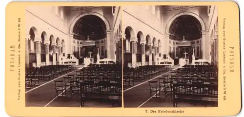 Stereo-Fotografie Gustav Liersch & Co., Berlin, Ansicht Potsdam, Sanssouci, Friedenskirche