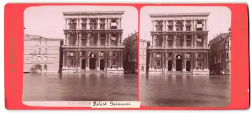 Stereo-Fotografie G. Brogi, Firenze, Ansicht Venezia, Palast Grimani