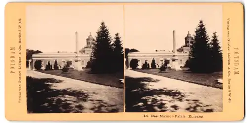 Stereo-Fotografie Gustav Liersch & Co., Berlin, Ansicht Potsdam, Marmor-Palais