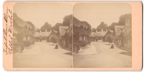 Stereo-Fotografie unbekannter Fotograf, Ansicht Shanklin / Isle of Wight, Old Village
