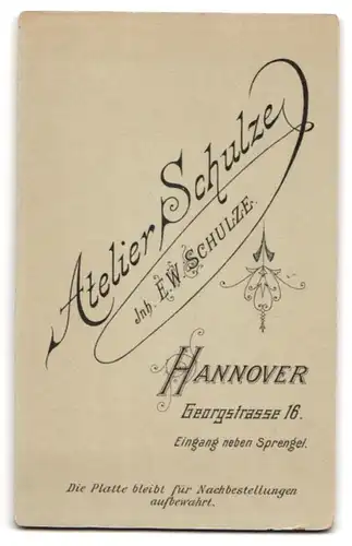 Fotografie E. W. Schulze, Hannover, Portrait junger Herr im Anzug mit Fliege und Schnurrbart