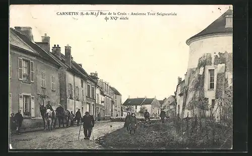 AK Carnetin, Rue de la Croix, Ancienne Tour Seigneuriale du XVIe siècle