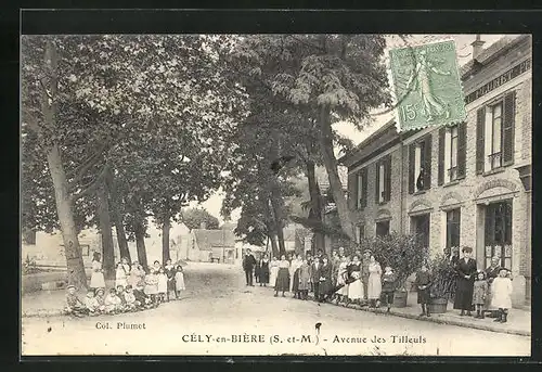 AK Cély-en-Bière, Avenue des Tilleuls