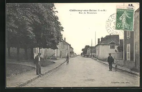 AK Châtenay-sur-Seine, Rue de Montereau