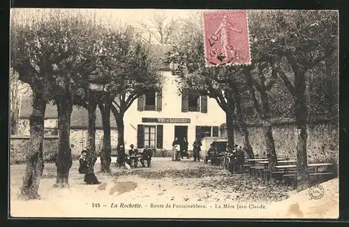 AK La Rochette, Route de Fontainebleau, La Mère Jean Claude