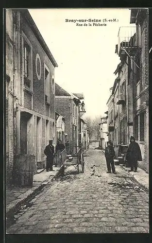 AK Bray-sur-Seine, Rue de la Pêcherie