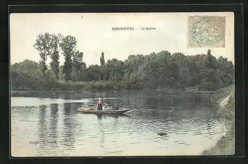 AK Bonnières-sur-Seine, La Seine