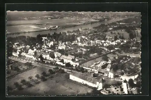 AK Évecquemont, Vallèe de la Seine - Vue aèrienne