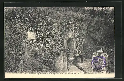 AK Port.Royal-des-Champs, Fontaine de la Mére Angélique