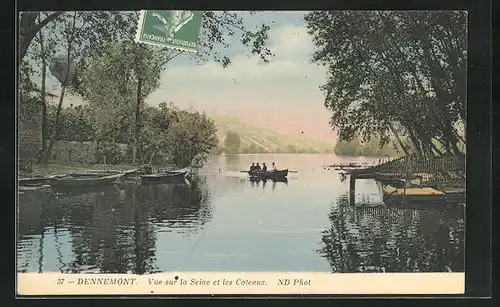 AK Dennemont, Vue sur la Seine et les Coteaux