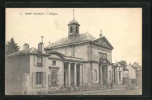 AK Port-Marly, L`Eglise, An der Kirche