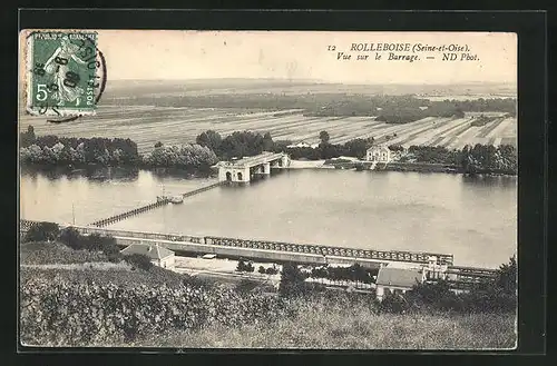 AK Rolleboise, Vue sur le Barrage