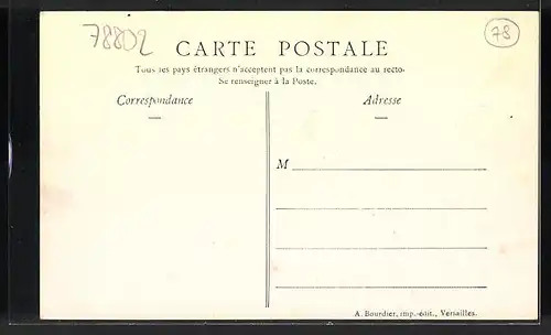 AK Bougival, L`Eglise et la rue de Versailles