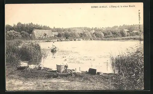 AK Cernay-la-Ville, L`Étang et le vieux Moulin