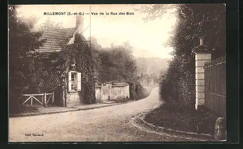 AK Millemont, Vue de la Rue des Bois