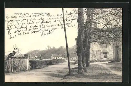 AK Poigny, l'entrée du Village