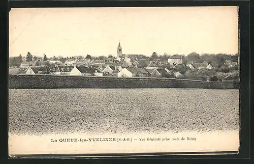 AK La Queue-les-Yvelines, Vue Générale prise route de Boissy