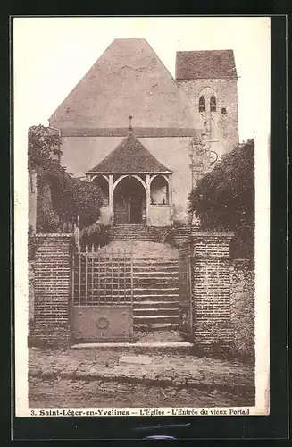 AK Saint-Leger-en-Yvelines, L`Eglise, l`entree du vieux Portail