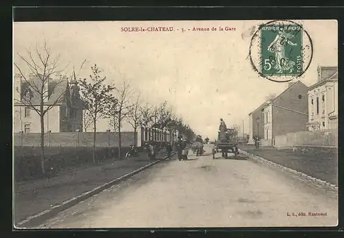 AK Solre-le-Château, Avenue de la gare