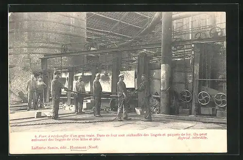 AK Hautmont, Four à réchauffer d`un gros train, Dans ce four sont réchauffés des lingots et paquets de fer