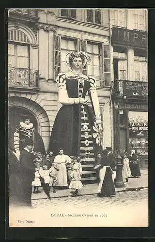 AK Douai, Madame Gayant, en 1907